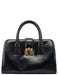 Gucci Vintage Black Leather Boston Bag