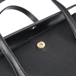 Gucci Vintage Black Leather Tote Bag