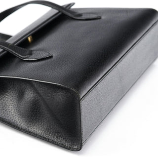 Gucci Vintage Black Leather Tote Bag
