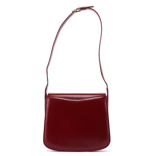 Gucci Vintage Burgundy Calfskin G Shoulder Bag