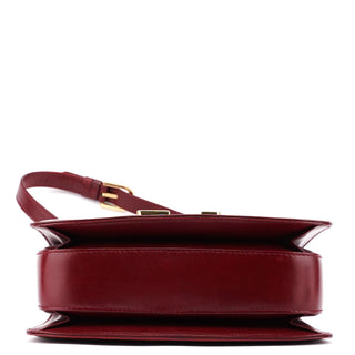 Gucci Vintage Burgundy Calfskin G Shoulder Bag