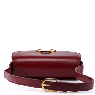 Gucci Vintage Burgundy Calfskin G Shoulder Bag