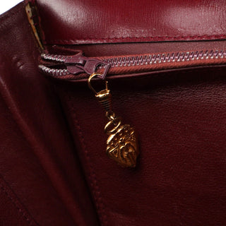 Gucci Vintage Burgundy Calfskin G Shoulder Bag