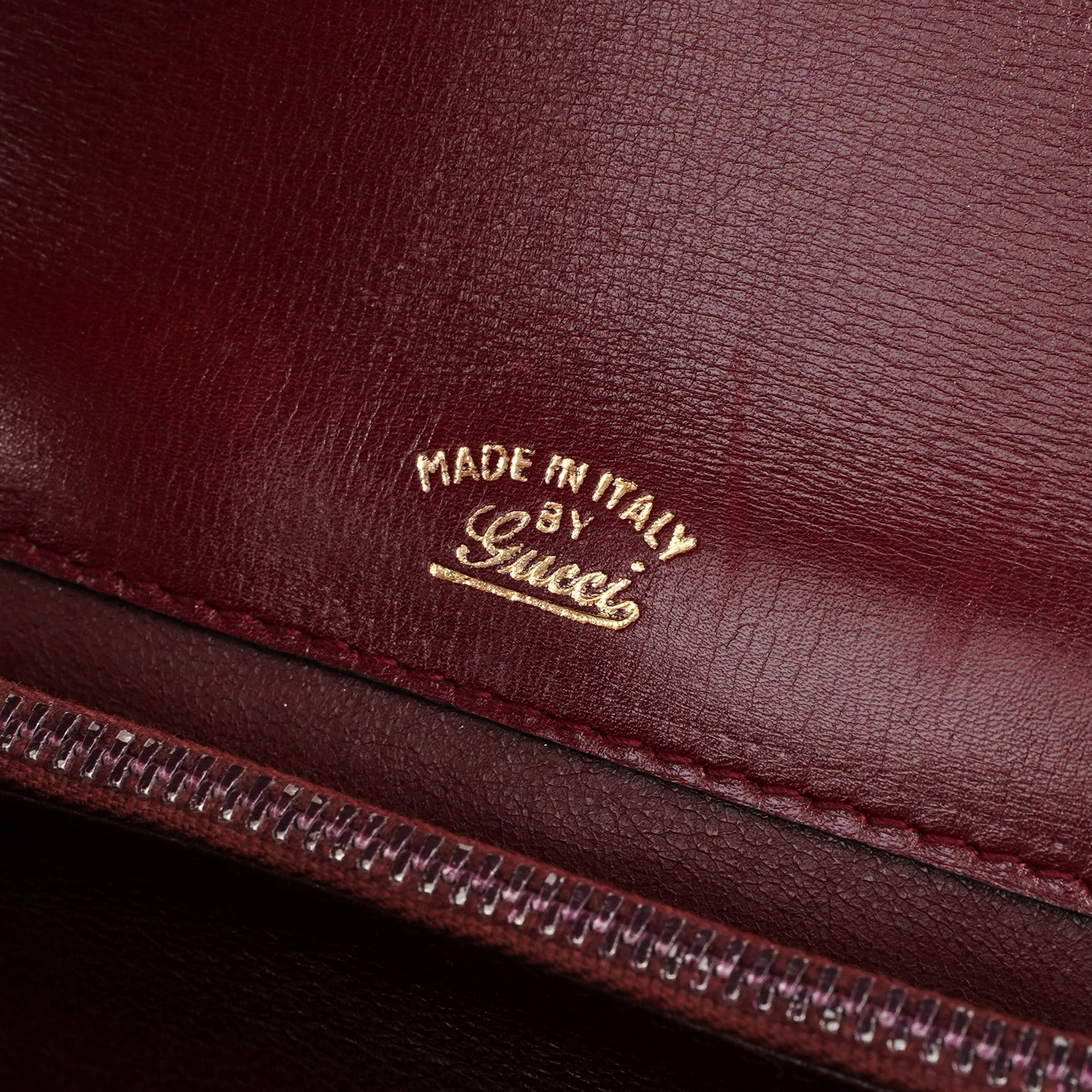 Gucci Vintage Burgundy Calfskin G Shoulder Bag