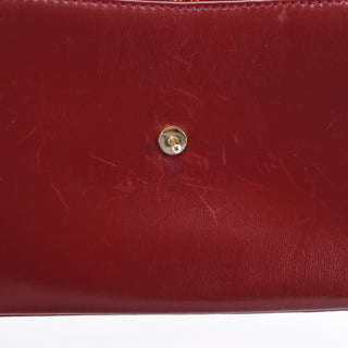 Gucci Vintage Burgundy Leather GG Shoulder Bag
