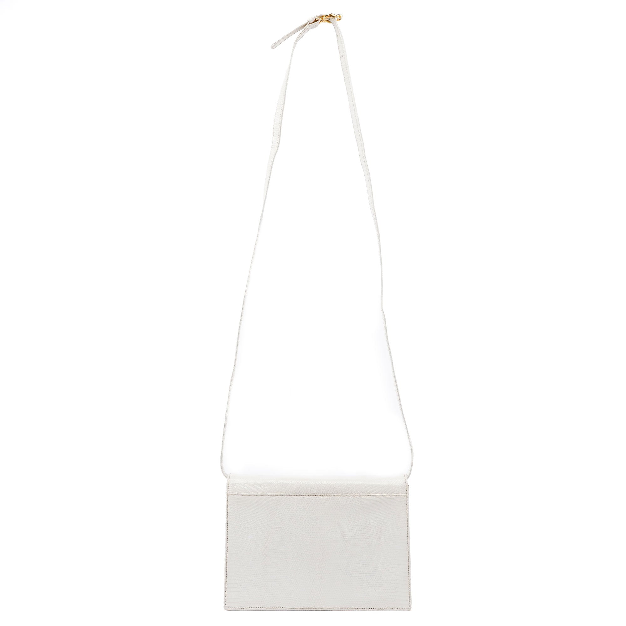 Gucci Sac en cuir blanc embossé façon lézard