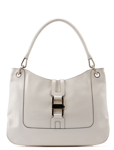 Gucci White Patent Leather Jackie Shoulder Bag