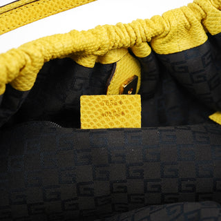 Gucci Yellow Lizard Leather Shoulder Bag