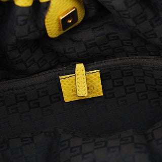 Gucci Yellow Lizard Leather Shoulder Bag