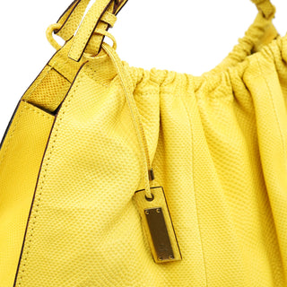 Gucci Yellow Lizard Leather Shoulder Bag
