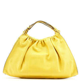 Gucci Yellow Lizard Leather Shoulder Bag
