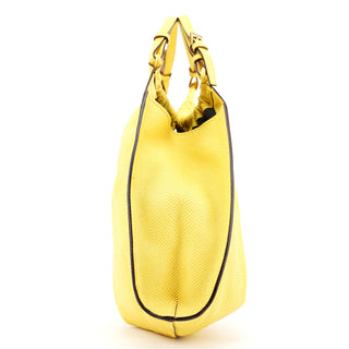 Gucci Yellow Lizard Leather Shoulder Bag
