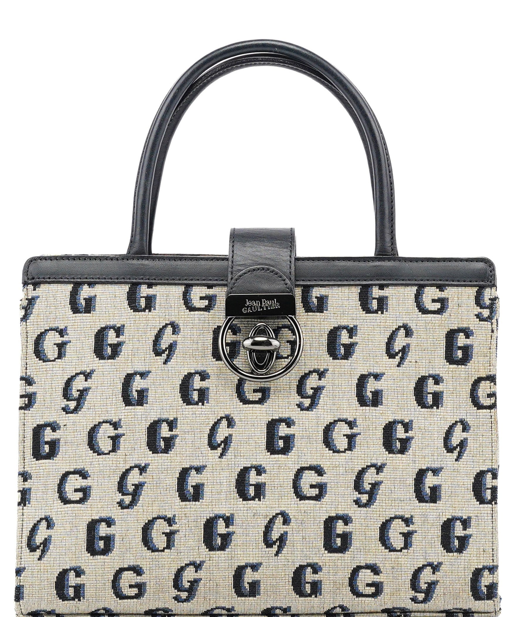 Jean Paul Gaultier Beige Canvas G Tote Bag