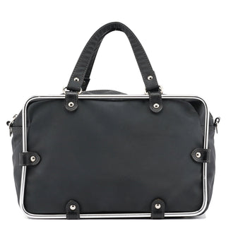 Jean Paul Gaultier Black Nylon Pipe Frame Tote Bag