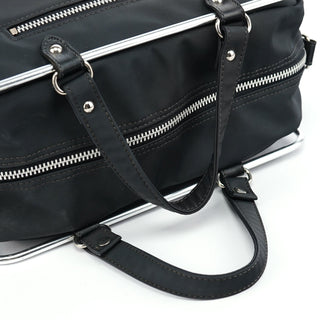 Jean Paul Gaultier Black Nylon Pipe Frame Tote Bag