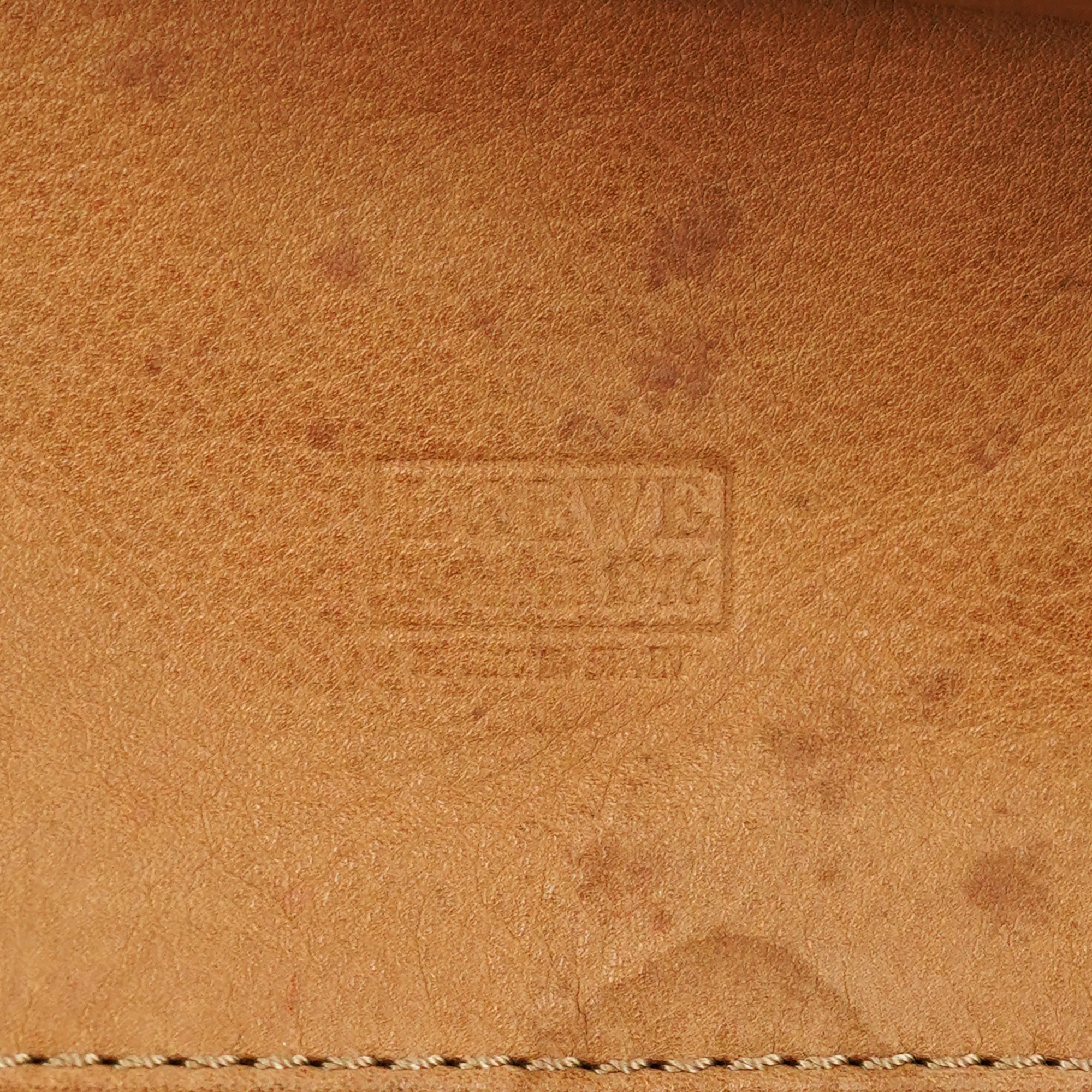 Loewe Beige Brown Suede Anagram Amazona Handbag