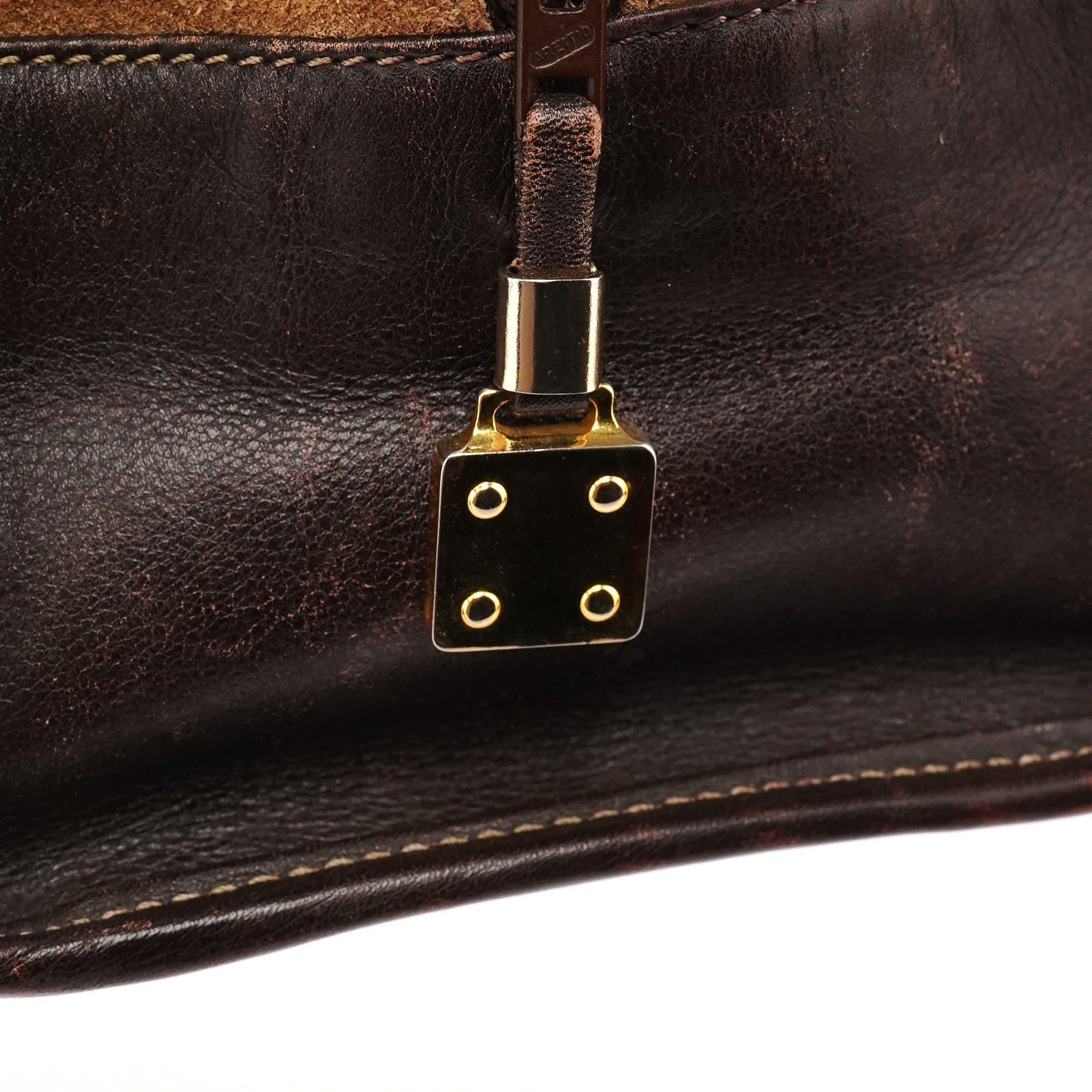 Loewe Beige Brown Suede Anagram Amazona Handbag