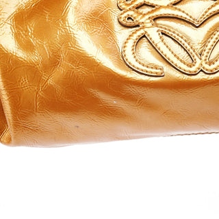 Loewe Gold Patent Leather Large Hobo Bag