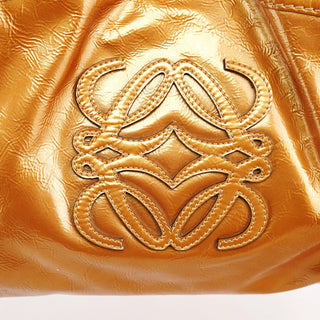 Loewe Gold Patent Leather Large Hobo Bag