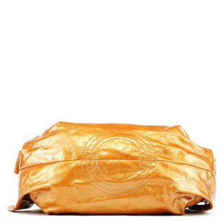 Loewe Gold Patent Leather Large Hobo Bag