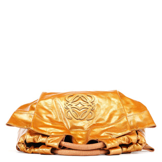 Loewe Gold Patent Leather Large Hobo Bag