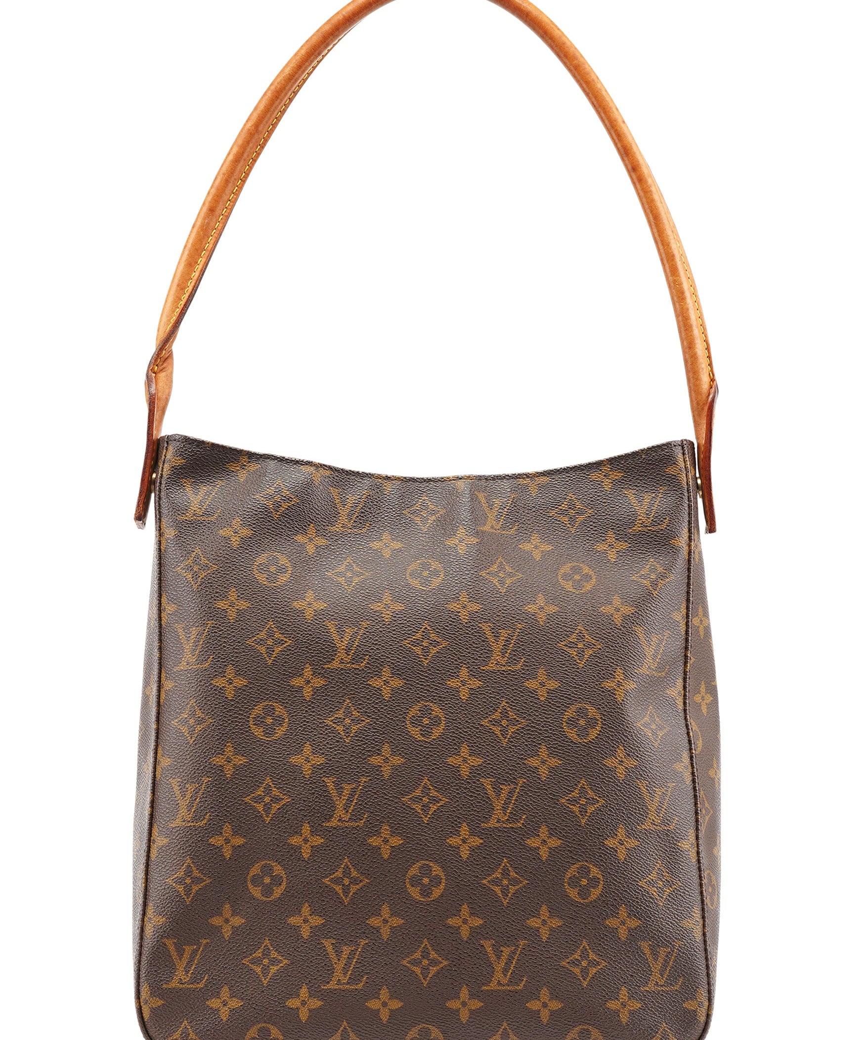 Louis Vuitton Sac porté épaule Looping en toile Monogram marron