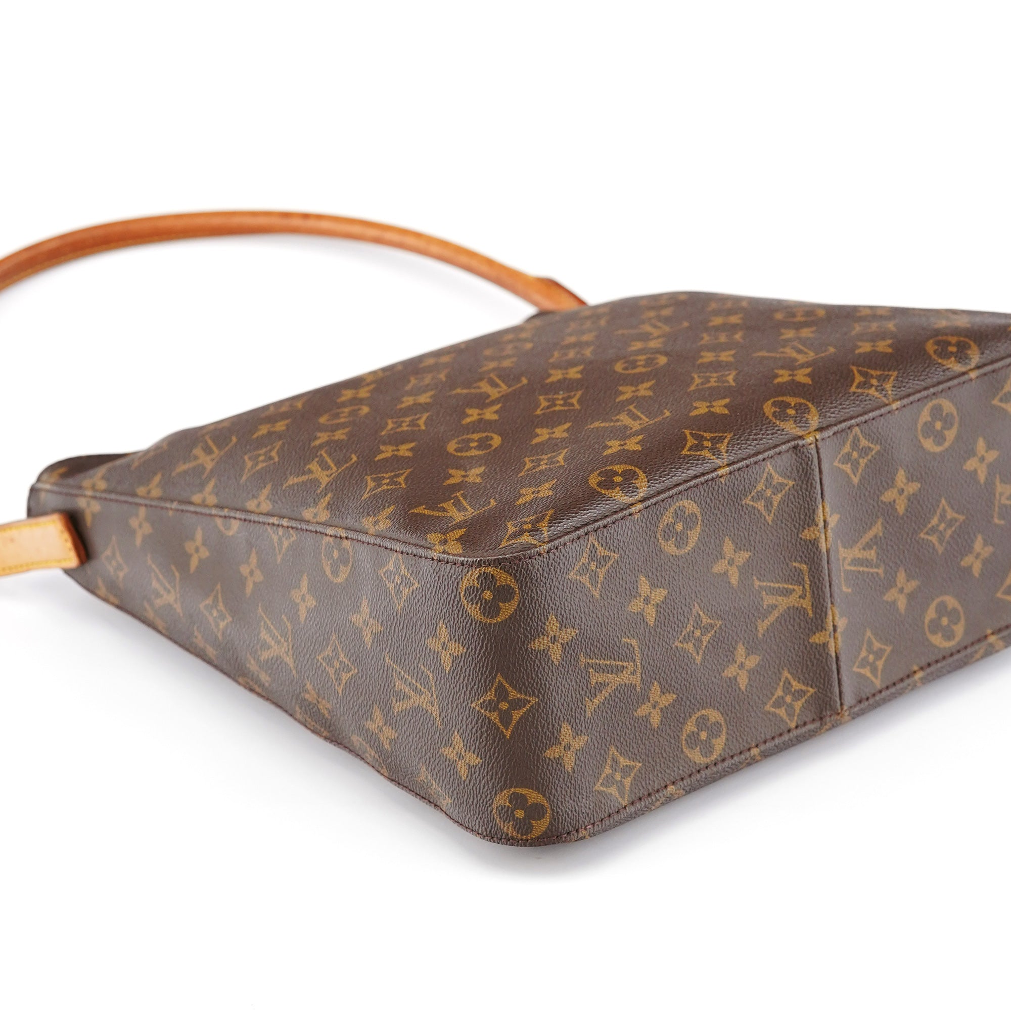 Louis Vuitton Sac porté épaule Looping en toile Monogram marron