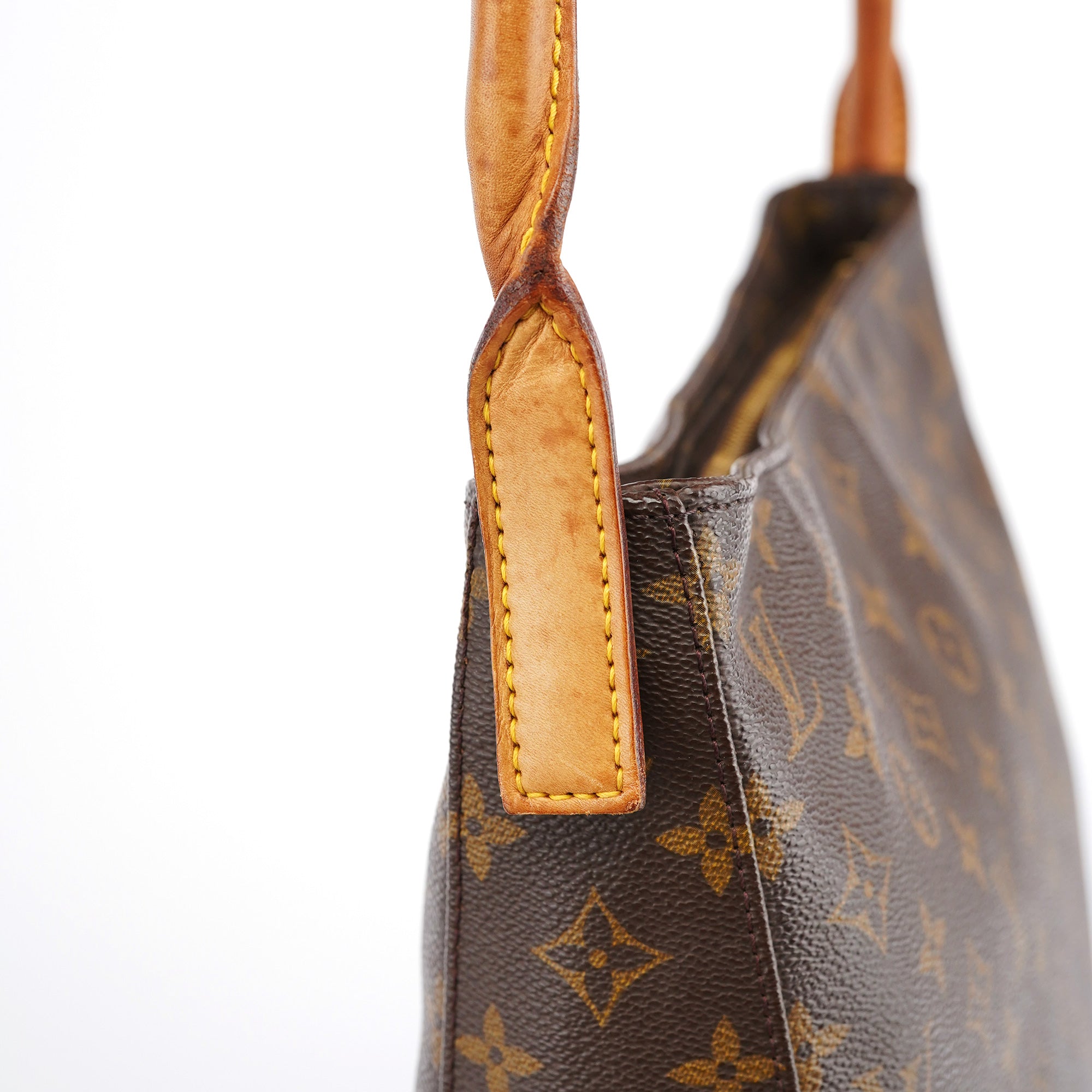 Louis Vuitton Sac porté épaule Looping en toile Monogram marron