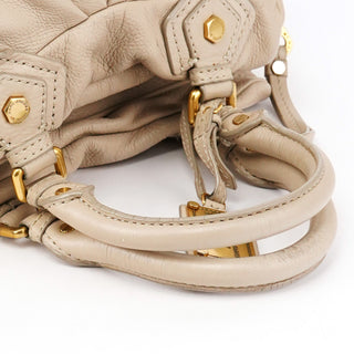 Marc by Marc Jacobs Beige Leather Classic Q 2-Way Bag