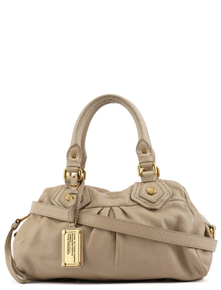 Marc by Marc Jacobs Beige Leather Classic Q 2-Way Bag