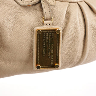 Marc by Marc Jacobs Beige Leather Classic Q 2-Way Bag