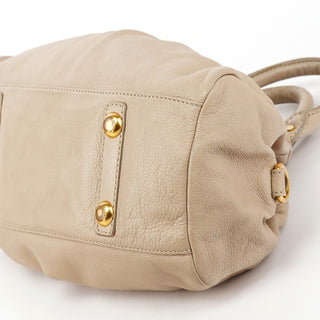 Marc by Marc Jacobs Beige Leather Classic Q 2-Way Bag