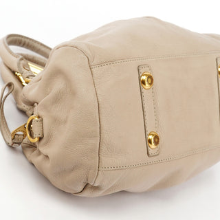 Marc by Marc Jacobs Beige Leather Classic Q 2-Way Bag