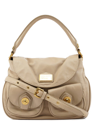Marc by Marc Jacobs Beige Leather Turnlock Handbag