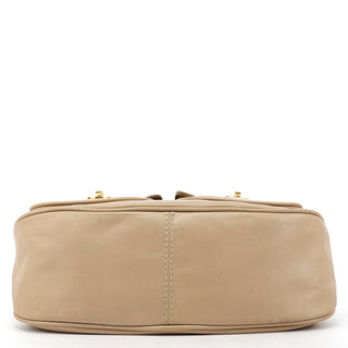 Marc by Marc Jacobs Beige Leather Turnlock Handbag