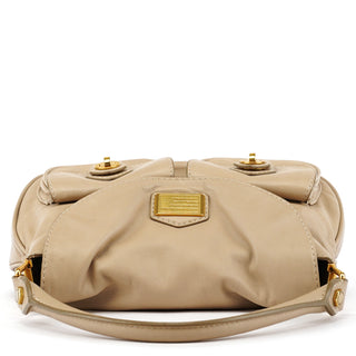 Marc by Marc Jacobs Beige Leather Turnlock Handbag