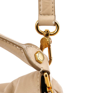 Marc by Marc Jacobs Beige Leather Turnlock Handbag