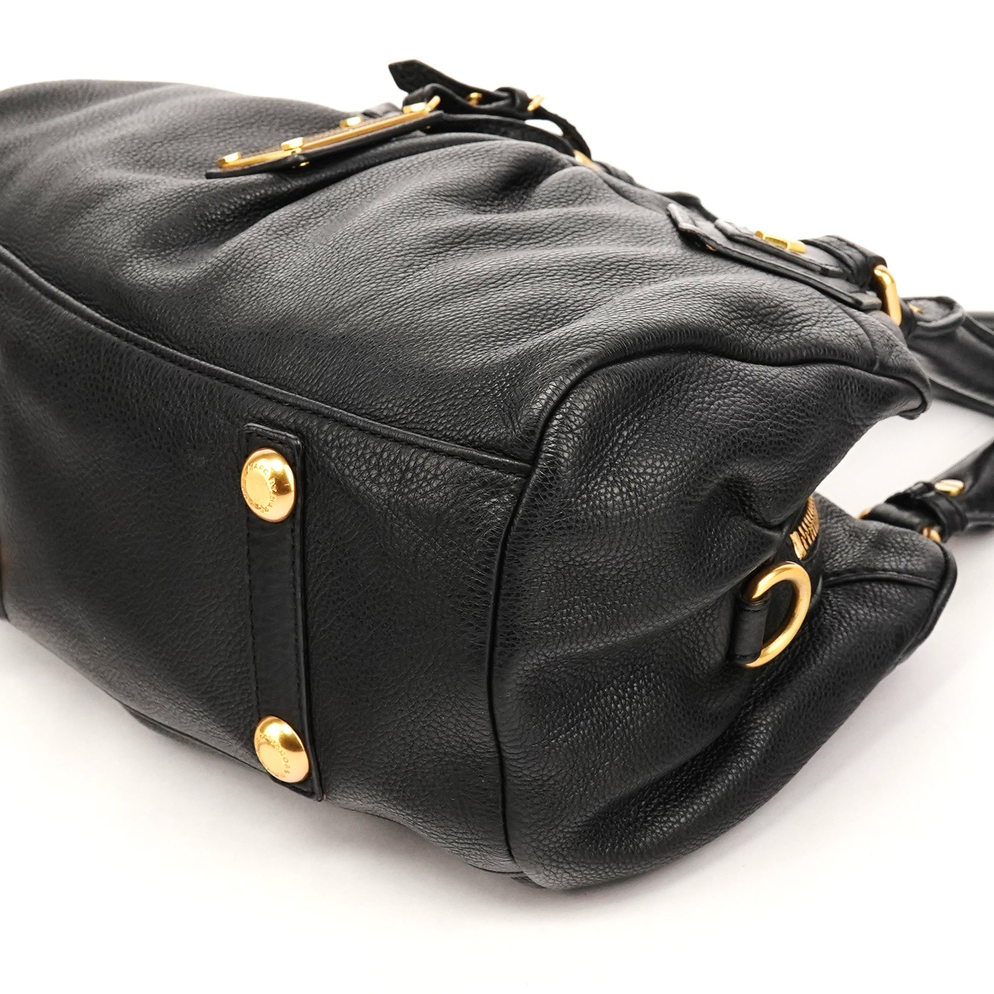 Marc by Marc Jacobs Classic Q 2-Way Tasche aus schwarzem Leder