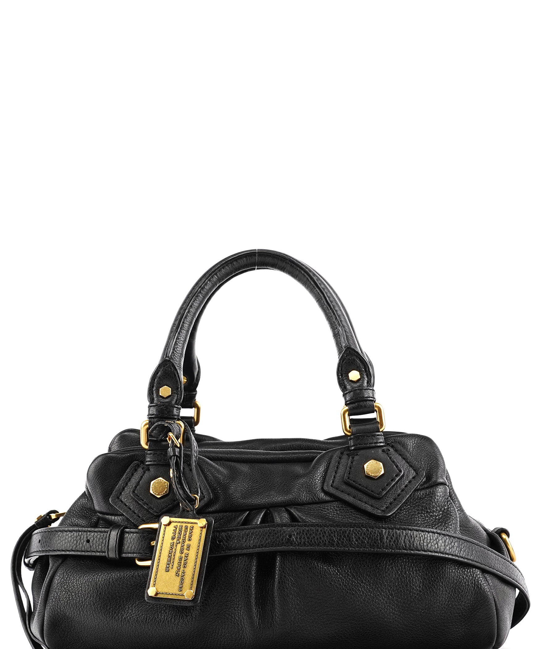Marc by Marc Jacobs Black Leather Classic Q Baby Groovee 2-Way Bag