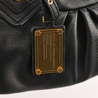 Marc by Marc Jacobs Black Leather Classic Q Baby Groovee 2-Way Bag