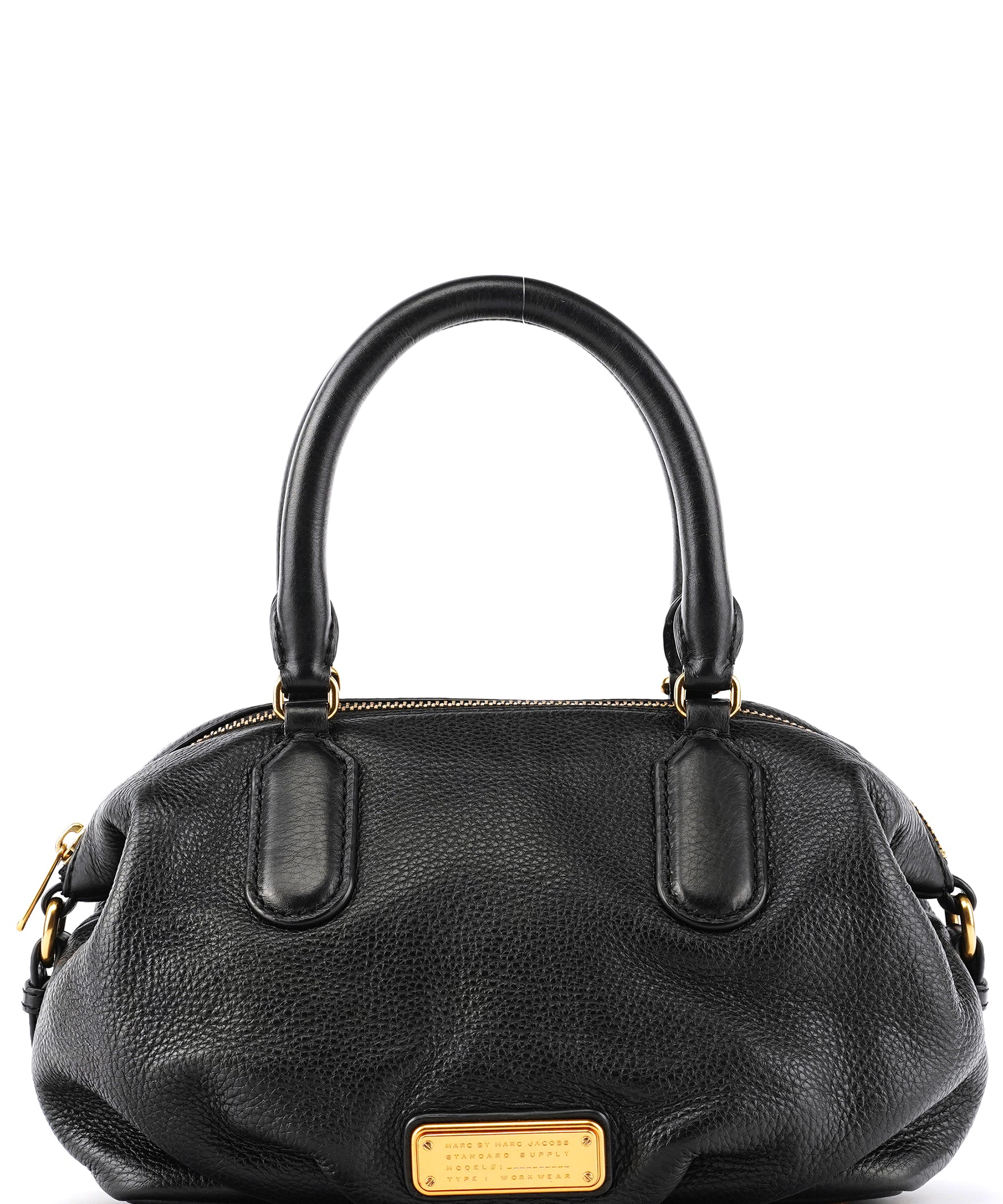 Marc by Marc Jacobs Classic Q Bowling Bag aus schwarzem Leder