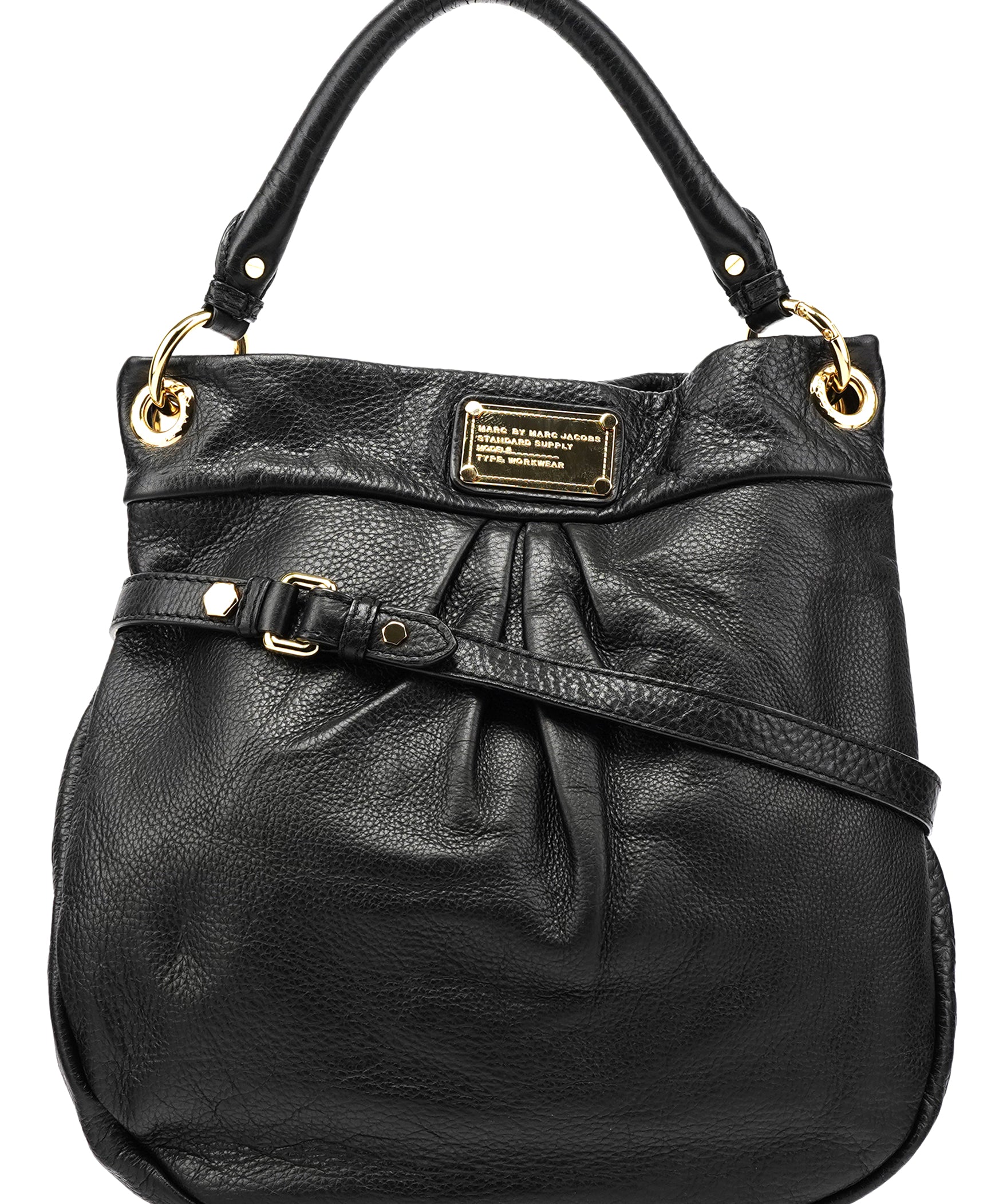 Marc by Marc Jacobs Black Leather Classic Q Hillier 2-Way Hobo Bag
