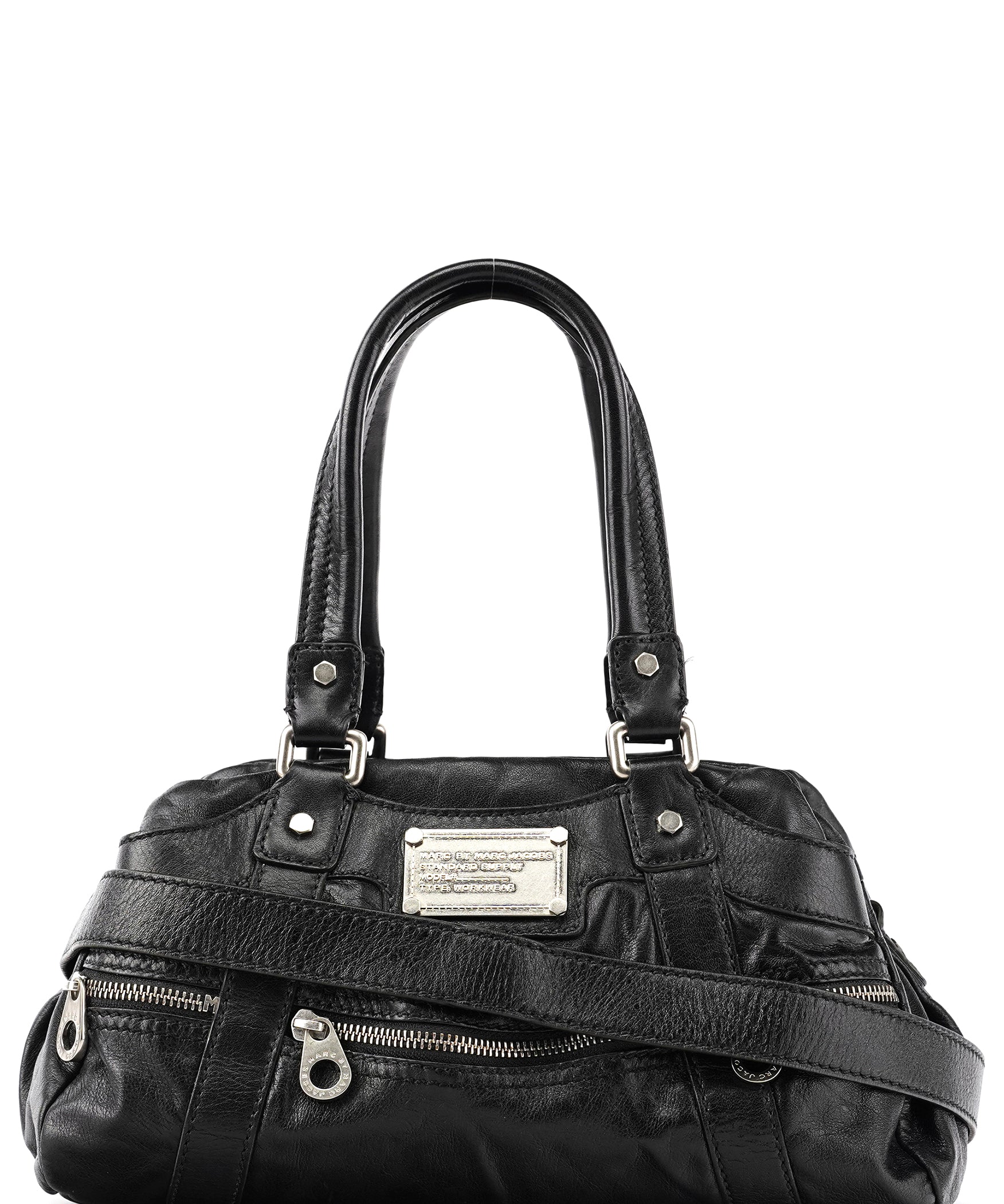 Marc by Marc Jacobs Black Leather Multi-Pocket 2-Way Bag