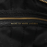 Marc by Marc Jacobs Black Pebbled Leather Bowling Bag