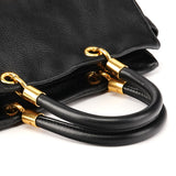 Marc by Marc Jacobs Black Pebbled Leather Bowling Bag