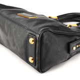 Marc by Marc Jacobs Black Pebbled Leather Bowling Bag