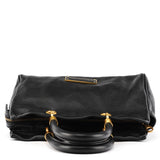 Marc by Marc Jacobs Black Pebbled Leather Bowling Bag
