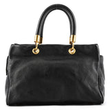 Marc by Marc Jacobs Black Pebbled Leather Bowling Bag
