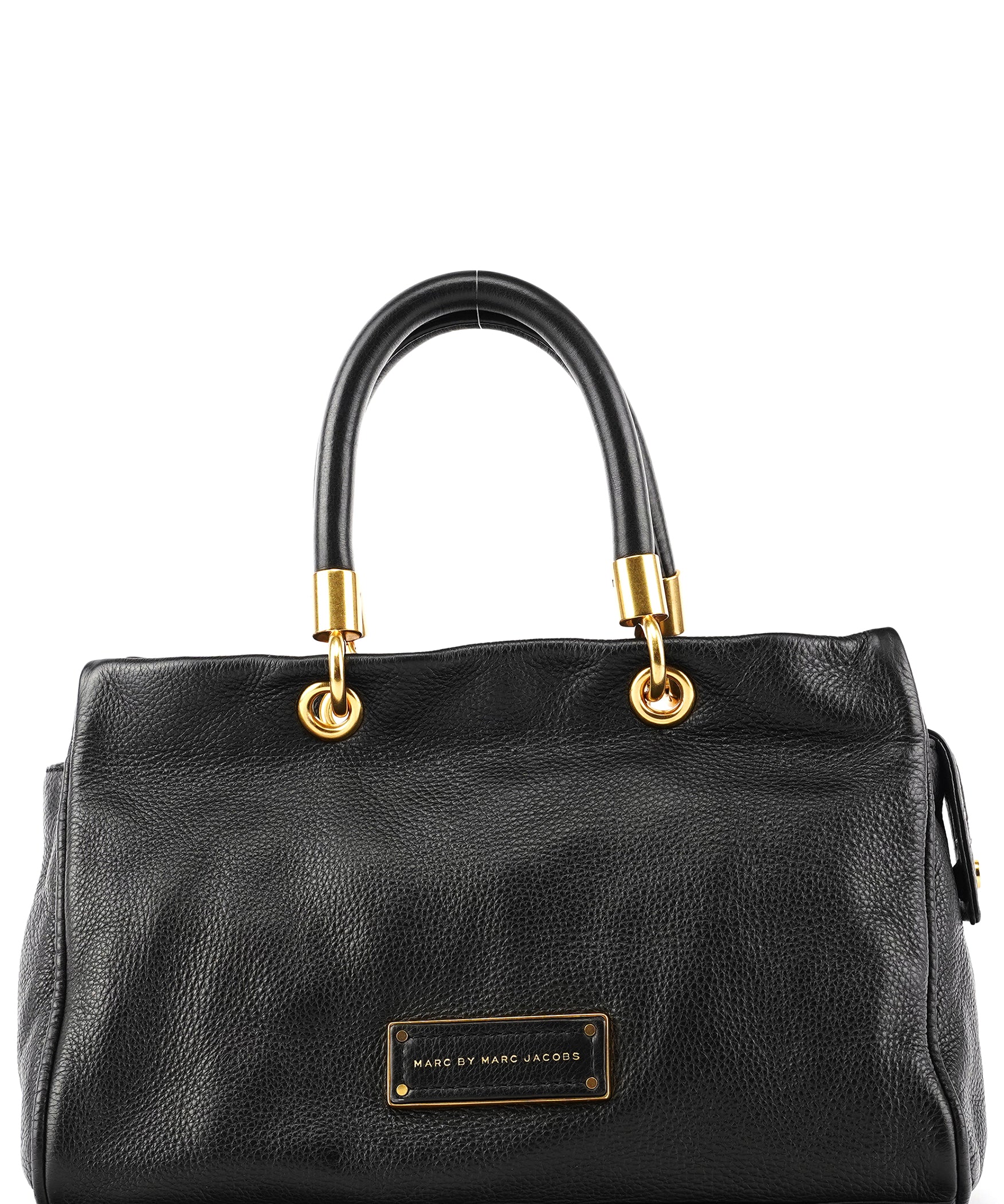 Marc by Marc Jacobs Bowlingtaske i sort narvet læder