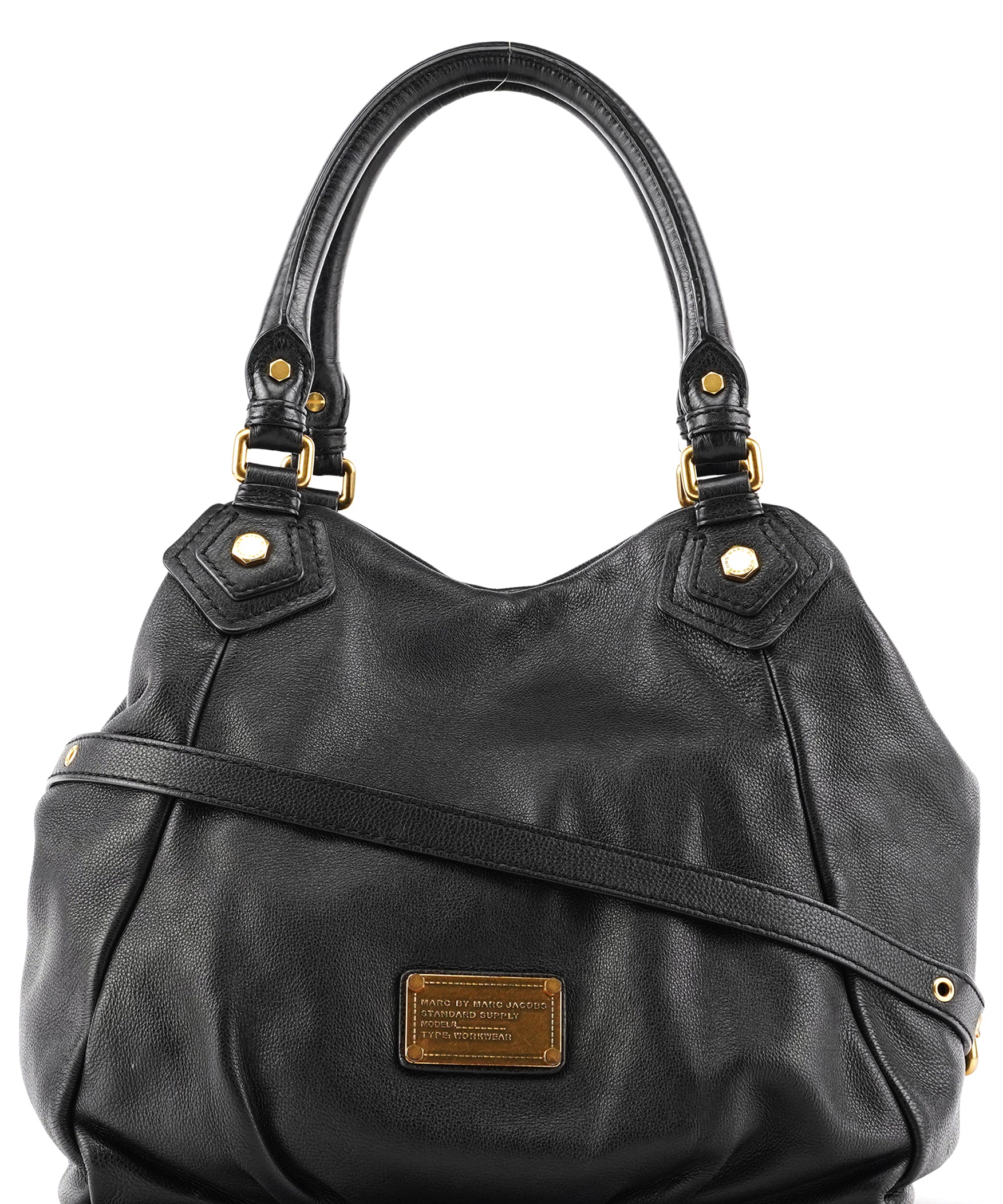 Marc by Marc Jacobs Black Pebbled Leather Classic Q Fran 2-Way Bag